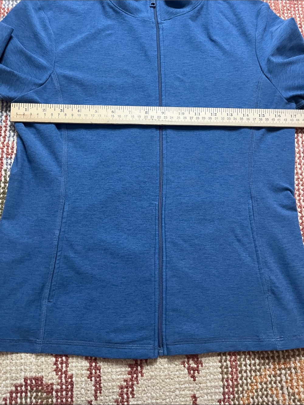 Beyond Yoga Blue Spacedye On The Go Mock Neck Jacket Size M - Picture 3 of 8